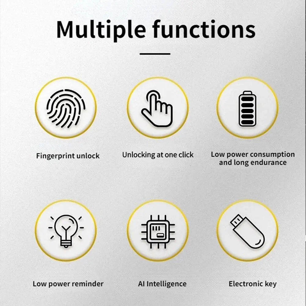 Mini Fingerprint Padlock USB Keyless Luggage Lock Smart