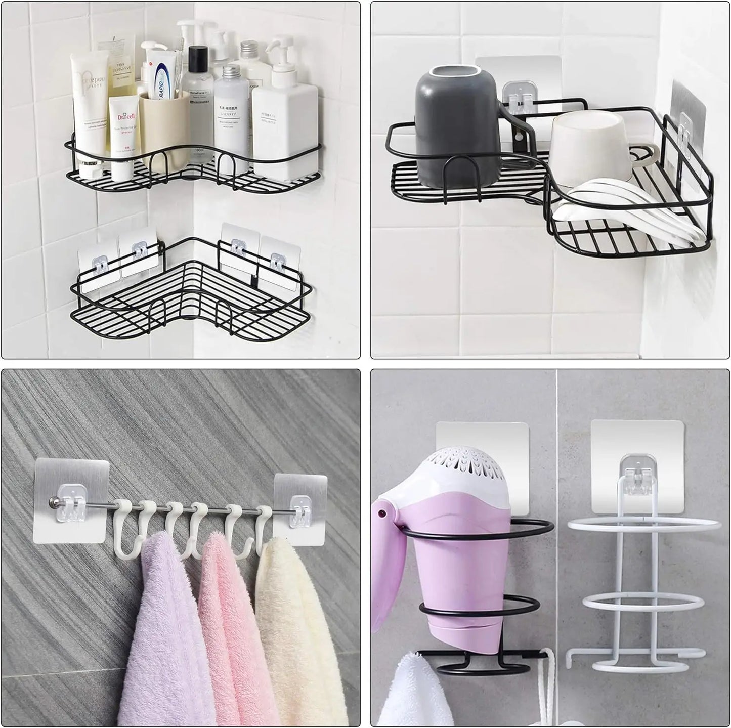 20/1pcs Transparent Self Adhesive Hooks Hanging Holder