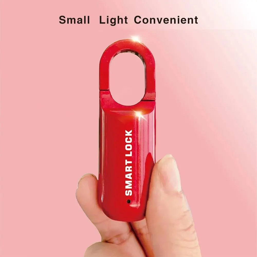 Mini Fingerprint Padlock USB Keyless Luggage Lock Smart