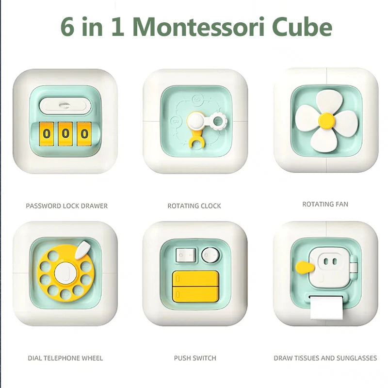 6 in 1 Montessori Cube Fidget